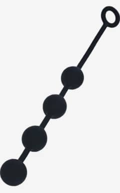 Intimlegetøj Levelz - Round Silicone Anal Balls - Black - L - 40 mm