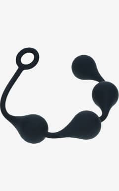 Intimlegetøj Levelz - Waterdrop Silicone Anal Balls - Black - L - 40 mm