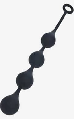 Intimlegetøj Levelz - Waterdrop Silicone Anal Balls - Black - L - 40 mm