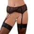 Cottelli Lingerie - Suspender Belt Embroidery - Black - S