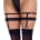 Cottelli Accessoires - Velvet And Lace Suspender Garters - Black - S/M