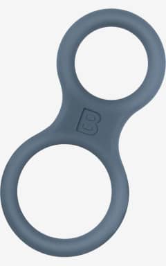 Sexlegetøj til ham Boners - Silicone Cock Ring And Ball Stretcher - Grey