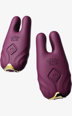Bondage / BDSM Zalo - Nave Vibrating Nipple Clamps - Pink