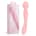 Good Vibes Only - Double-Sided Wand Vibrator - Soft Silicone - Pink