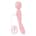 Good Vibes Only - Double-Sided Wand Vibrator - Soft Silicone - Pink