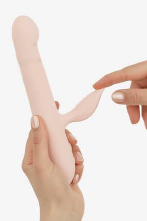 Intimlegetøj Good Vibes Only - Thrusting Vibrator - Soft Silicone - Pink