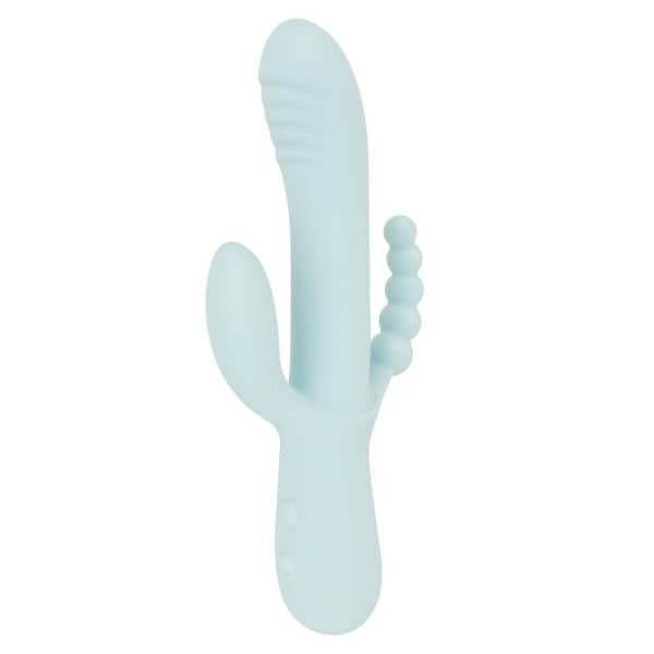 Good Vibes Only - Triple Stimulation Vibe - Soft Silicone - Blue