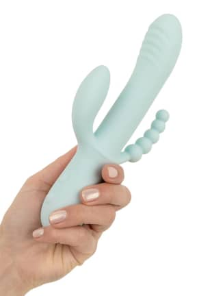 Intimlegetøj Good Vibes Only - Triple Stimulation Vibe - Soft Silicone - Blue