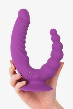 Intimlegetøj Teazers - Double Vibrator with Suction Cup and Remote - Purple