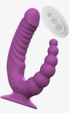 Intimlegetøj Teazers - Double Vibrator with Suction Cup and Remote - Purple