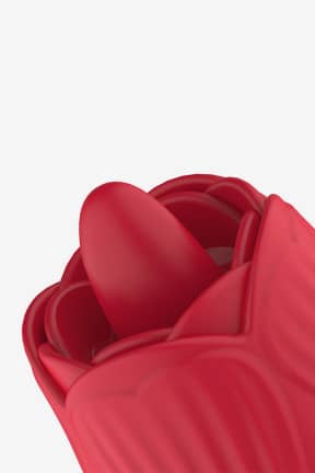 Intimlegetøj Teazers – Rose Thrusting Dildo Vibrator – Red