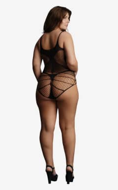 Lingeri Le Désir Contrast Net Teddy Queen Size - Kontrast-net og glatte sider former dine kurver og føles frækt let mod huden.  
Super stræk og åndbart net giver en tæt pasform og et lækkert, remmet finish.