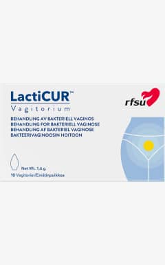 Alle RFSU - LactiCUR Vagitorium 10p - Silkeblød fugt og ro ved tørhed og irritation, helt uden hormoner og antibiotika. Genskaber pH-balance og støtter den naturlige flora på bare 7 dage med 1 stikpille dagligt.