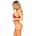 Leg Avenue - Garter Teddy with String Back and Robe Red S