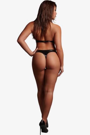 Lingeri Le Désir - Vixen - Wet Look Monokini - One Size - Black - Blank wet-look monokini, der former kroppen tæt og får dig til at stråle.  
One Size med masser af stretch giver fræk vinyl vibe og sikker pasform.