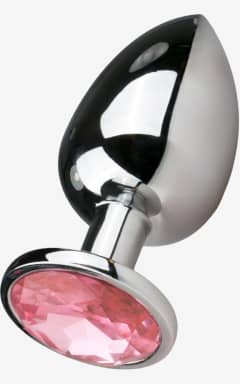 Intimlegetøj EasyToys Anal - Metal Butt Plug Silver/Pink - L