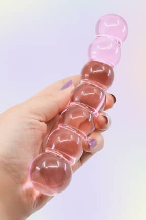 Tilbud Glassy Rose Bubble Dildo