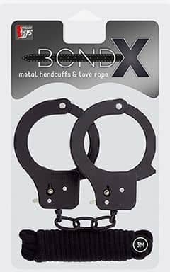 Håndjern & Opbinding BondX Cuffs - Sort