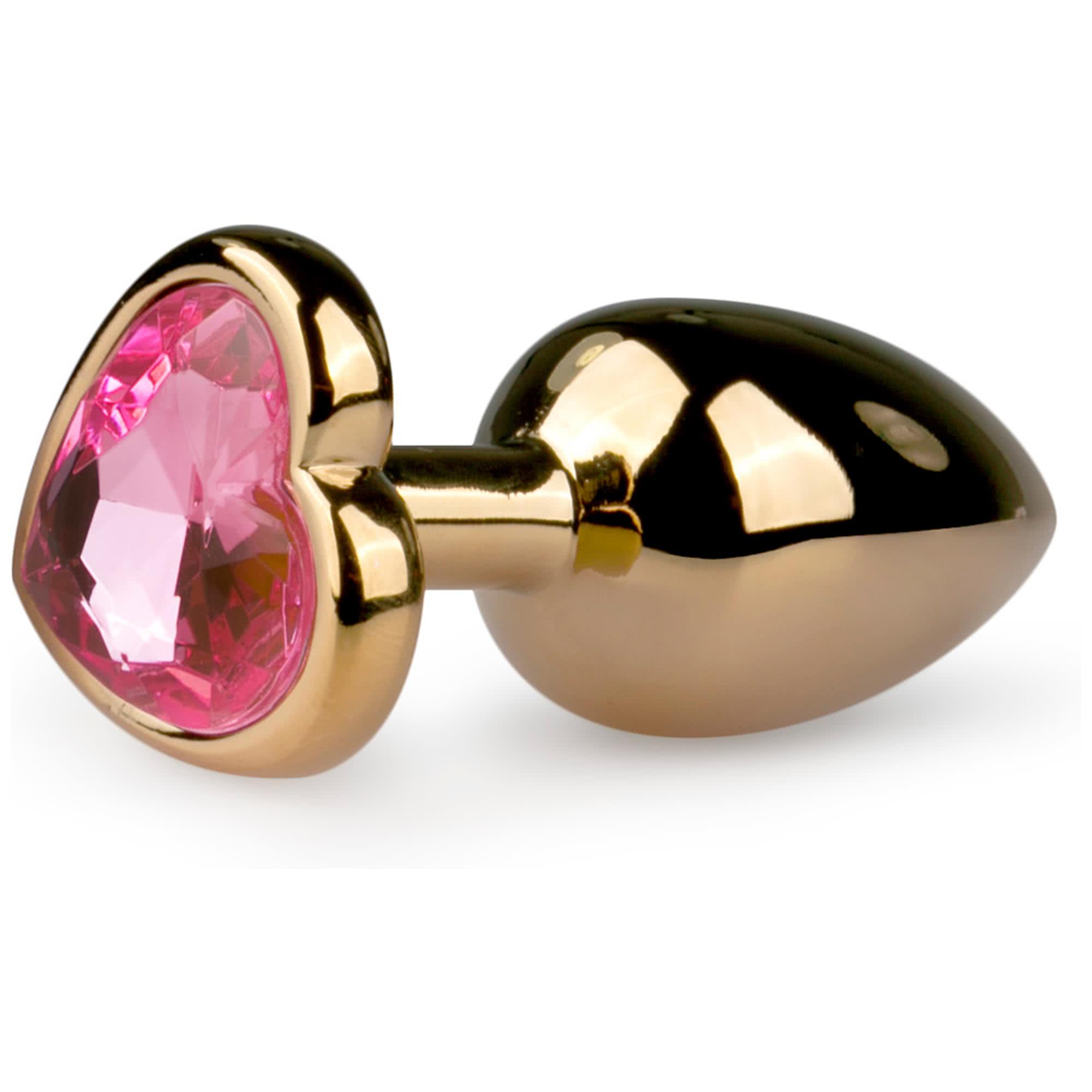 Metal Butt Plug No.3 - Gold/Pink thumbnail