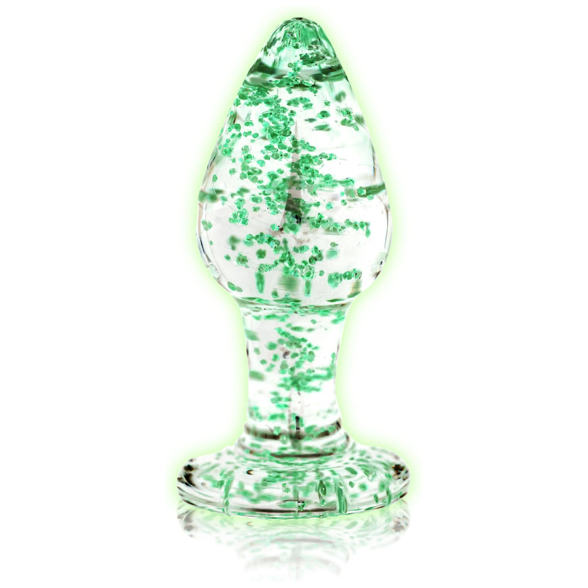 Glass Butt Plug Glow in the Dark (M) thumbnail