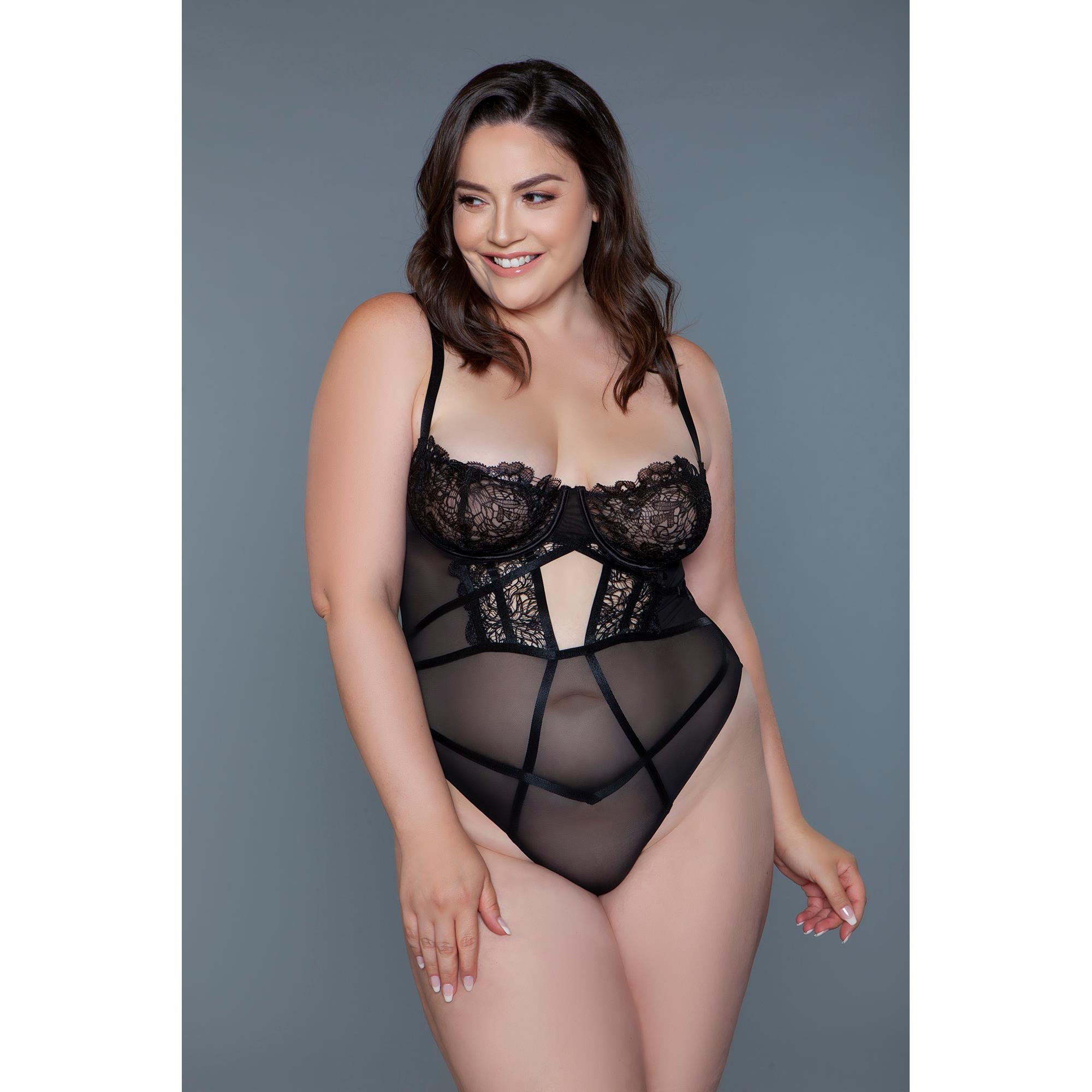 BeWicked Cameryn Bodysuit Black 3X