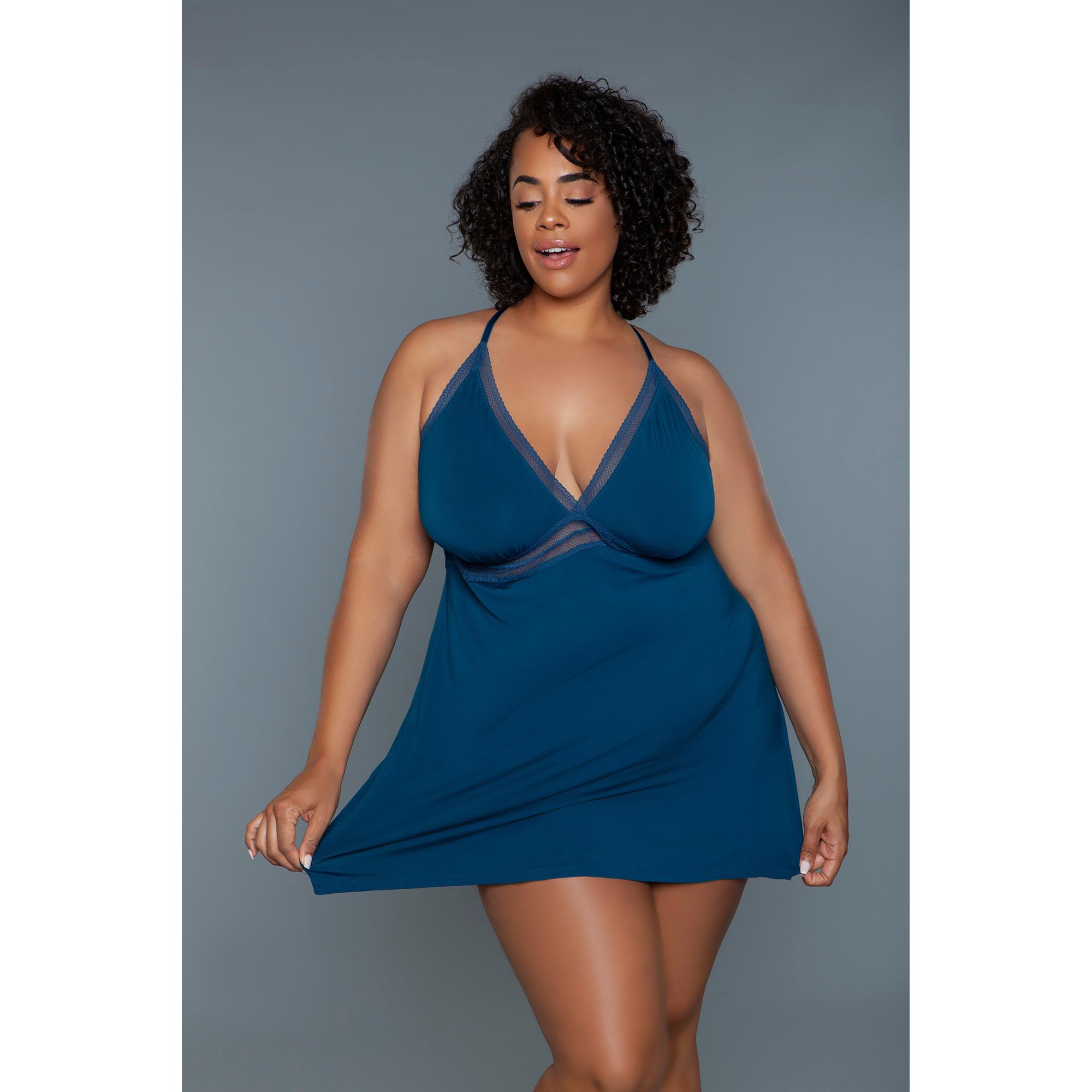 BeWicked Hailee Babydoll Deep Royal 3X