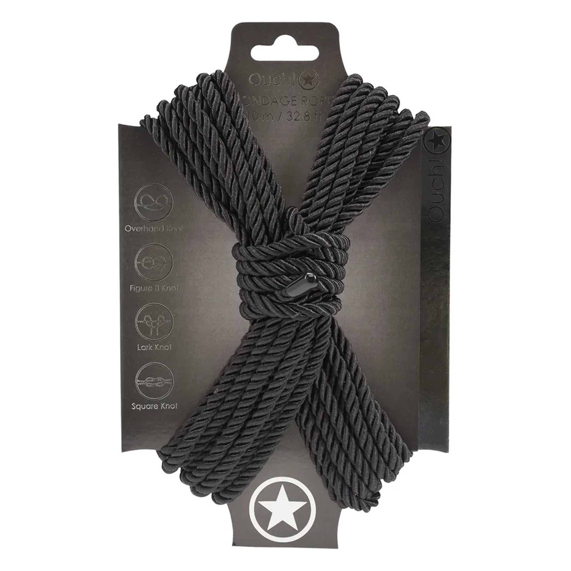 Brug Ouch! - Polyester Bondage Rope - Black - 10m til en forbedret oplevelse