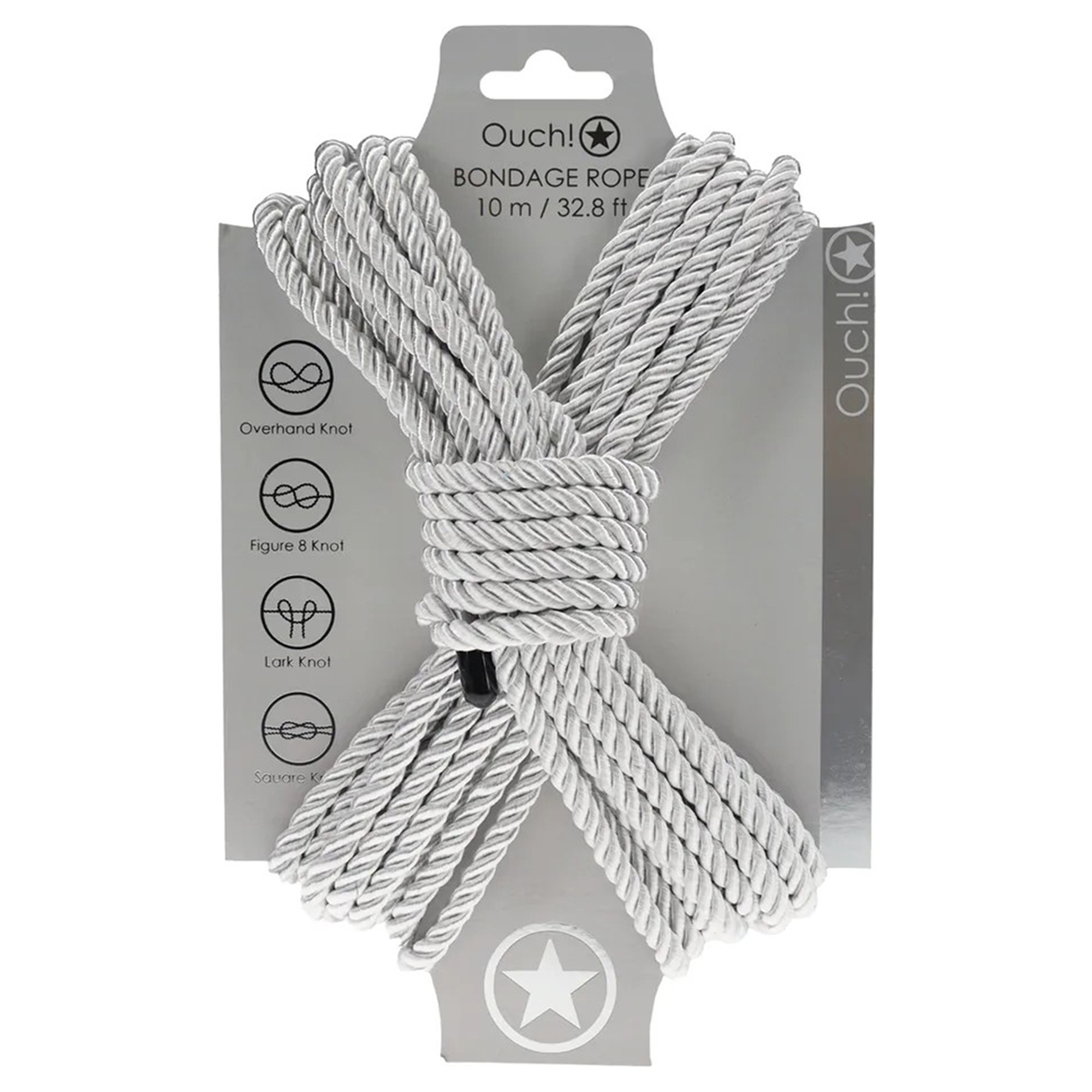 Brug Ouch! - Polyester Bondage Rope - Silver - 10m til en forbedret oplevelse
