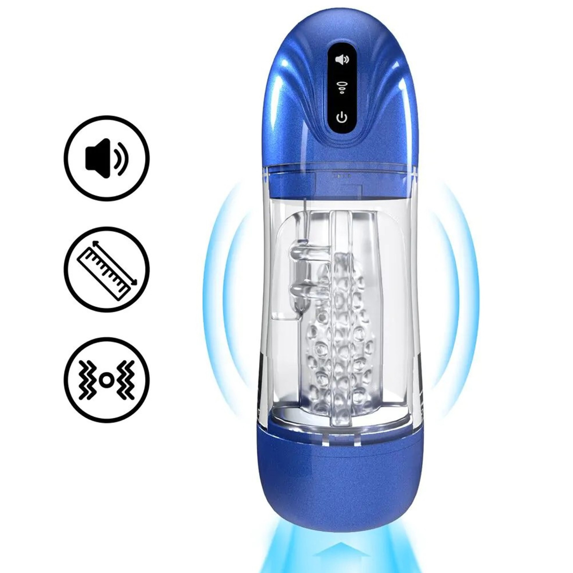Brug Pumped - SonicPull Suction And Vibration Masturbator Pump - Metallic Blue til en forbedret oplevelse