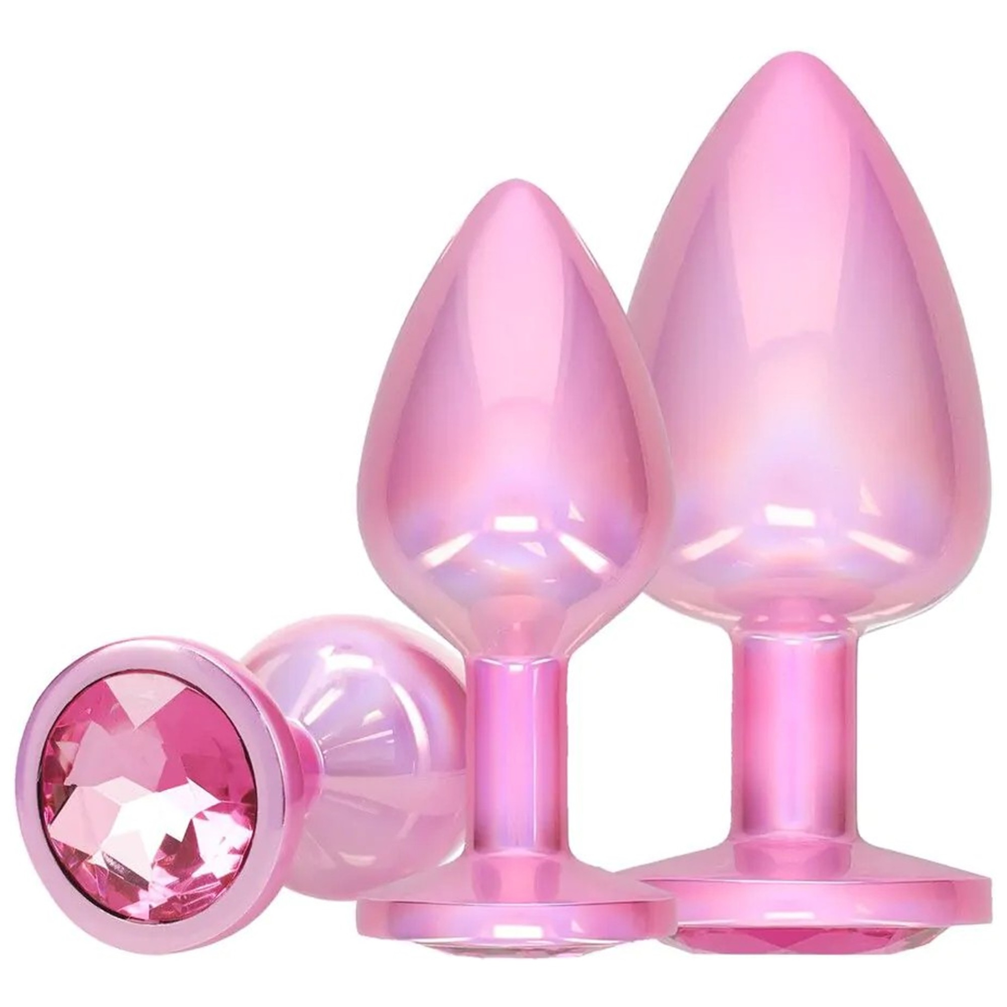Ouch! - Paris Collection Metal Anal Plug Set - Pink