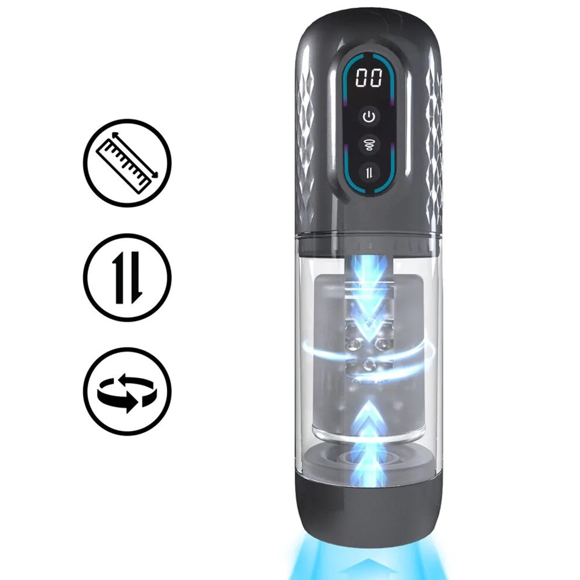 Brug Pumped - Vortex Suction Rotation And Thrusting Masturbator Pump - Gun Metal til en forbedret oplevelse