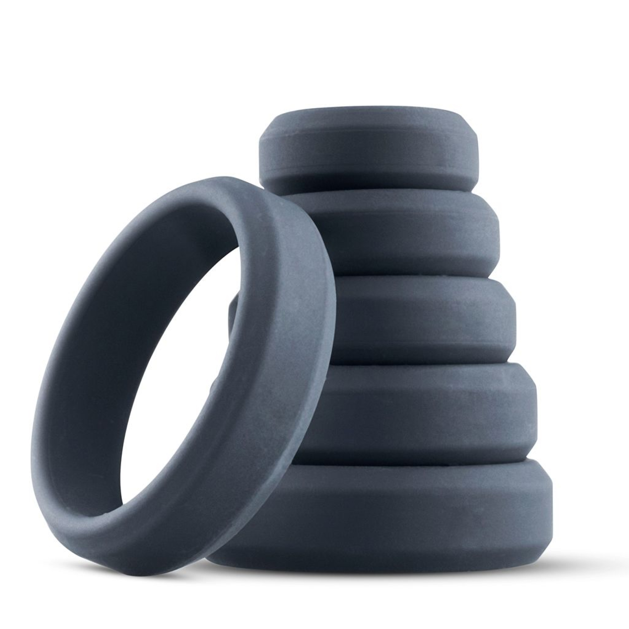 Brug Boners - 6 Piece Cock Ring Set - Grey til en forbedret oplevelse