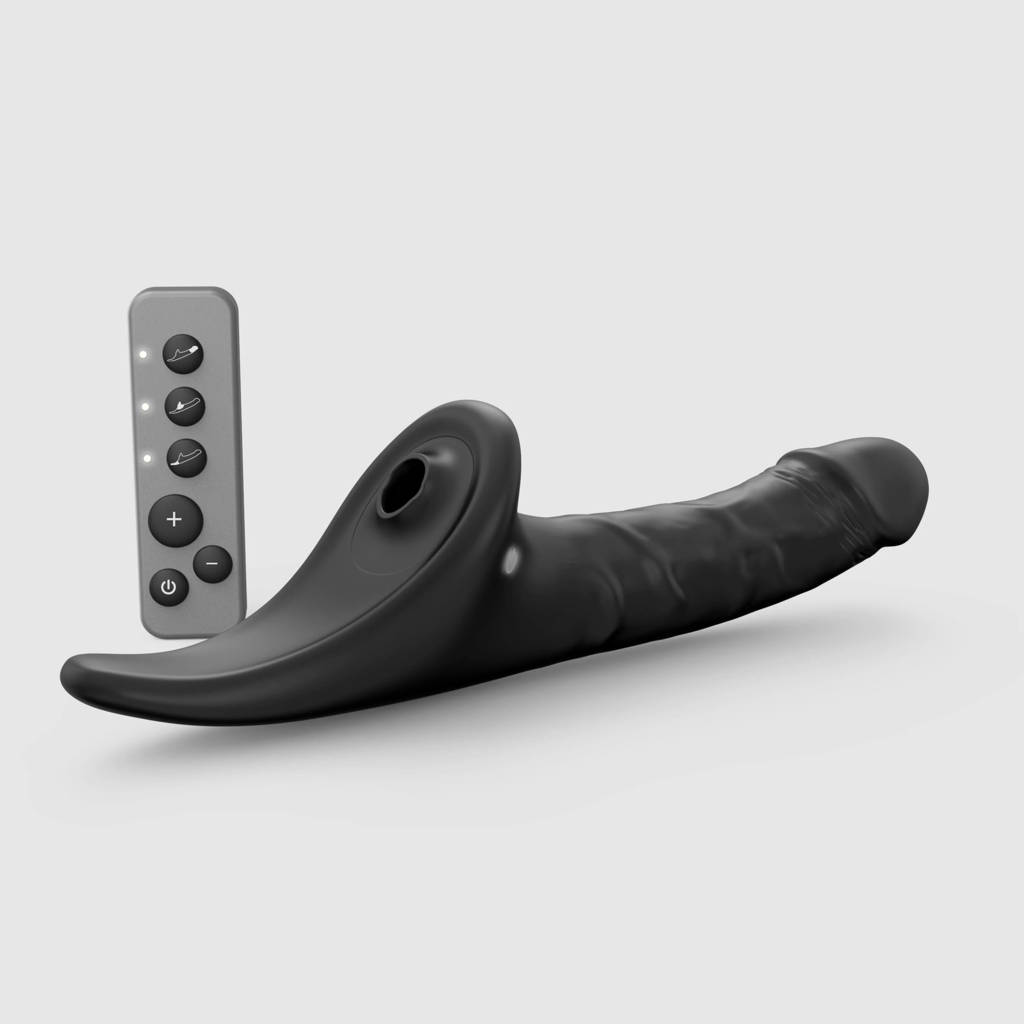 Brug Strap-On-Me - Multi Orgasm Realistic Dildo - Black - M til en forbedret oplevelse