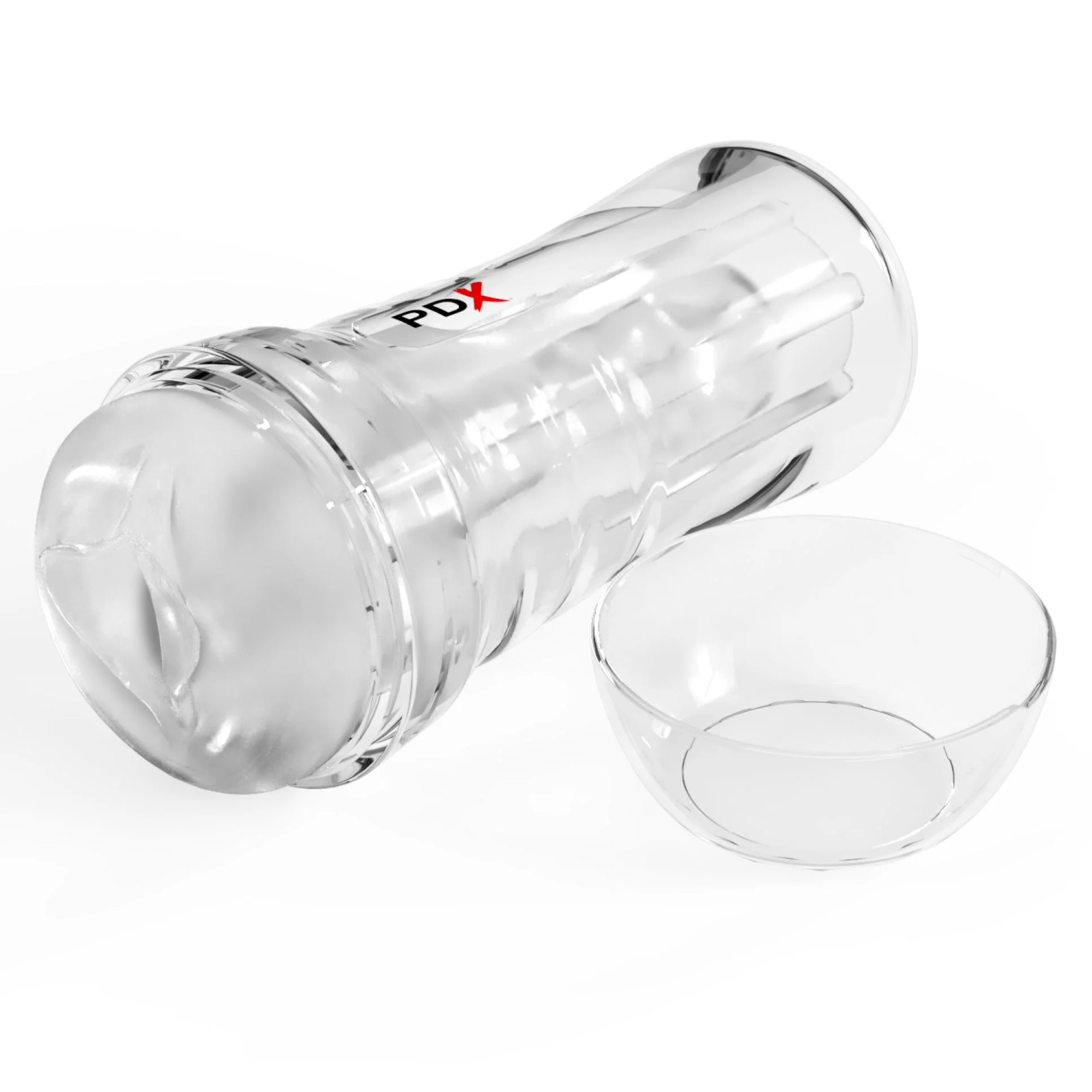 Brug PDX Extreme - Super Luscious Lips Self-Lubricating Stroker - Clear til en forbedret oplevelse