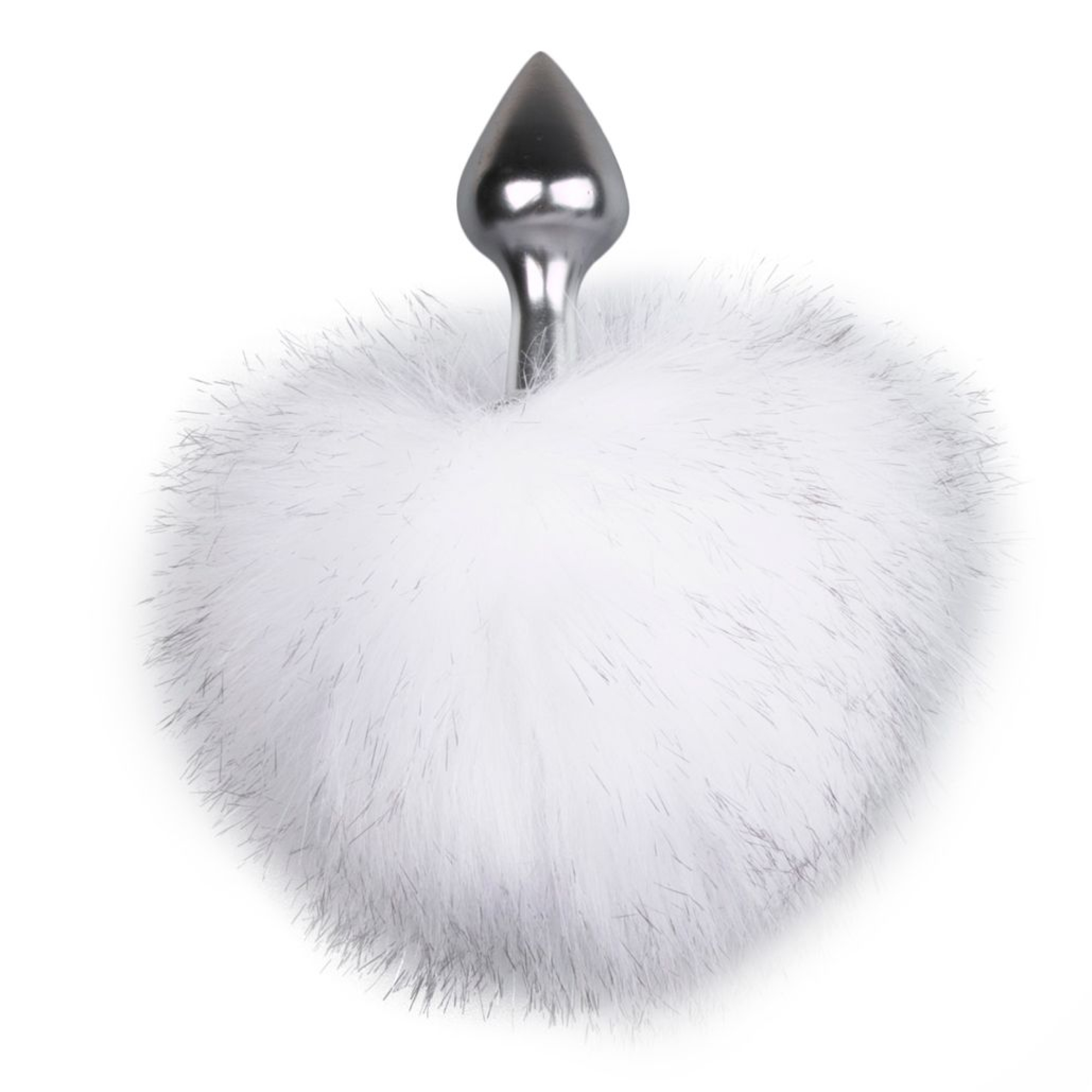 EasyToys Fetish - Bunny Tail Plug No. 1 - Silver/White