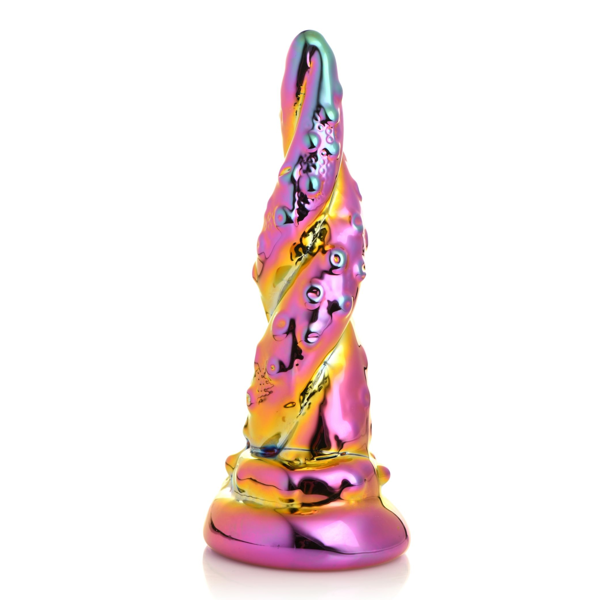 Creature Cocks - Enchanting Rainbow Glass Dildo - Yellow & Pink