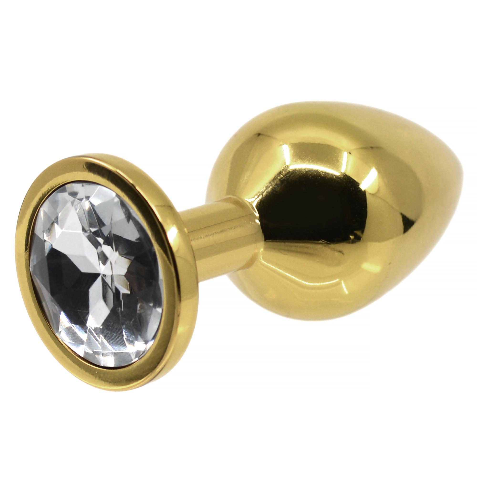 Golden Steel Buttplug with Crystal thumbnail