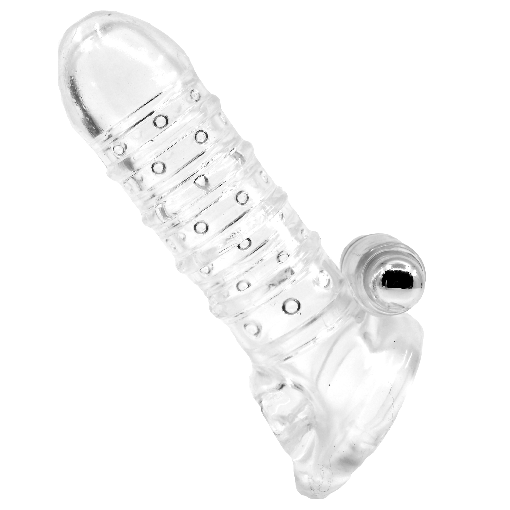 Ribbed Cock Extension Clear