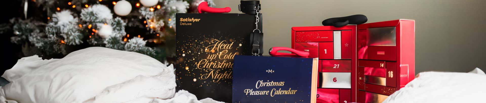 Sexede julekalendere hos Mshop - Satisfyer Deluxe och Naughty & Nice julkalender 2024